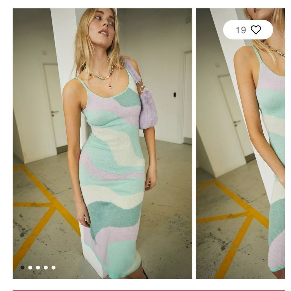 House of Sunny Good Vibrations Pastel Colorblock Dress - Picture 5 of 16
